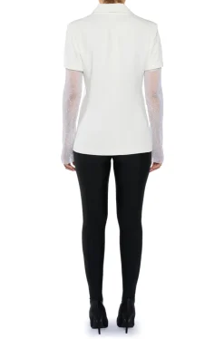 Bonjour-Blazer Crystal Sleeve Blazer