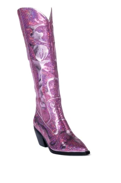 Braelyn- Metallic Western Boot