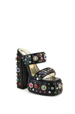 Breeze- Bejeweled Platform Sandal