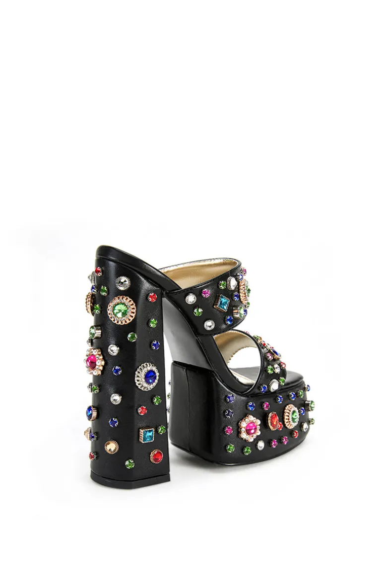 Breeze- Bejeweled Platform Sandal