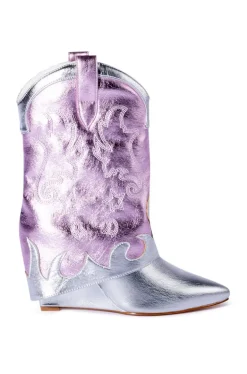 Bria- Fold-Over Wedge Western Bootie