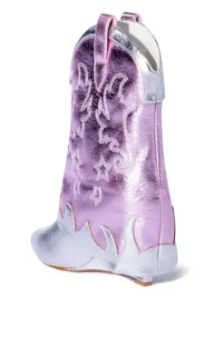 Bria- Fold-Over Wedge Western Bootie