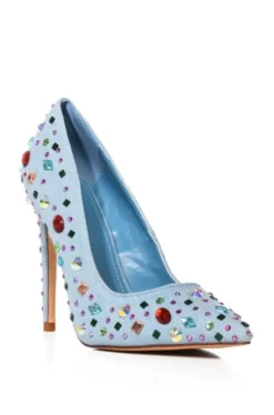 Camellia-Blue Stiletto Pump