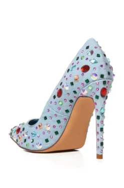 Camellia-Blue Stiletto Pump