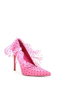 Discreet- Polka Dot Tulle Pump