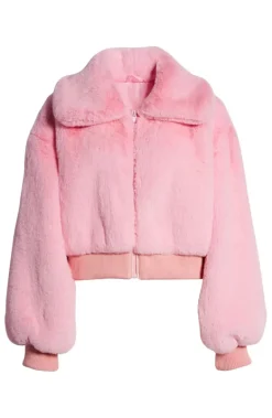 Drew-Street Cropped Teddy Jacket