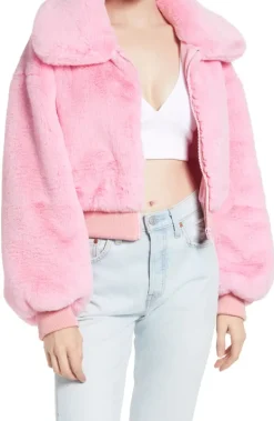 Drew-Street Cropped Teddy Jacket