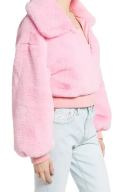 Drew-Street Cropped Teddy Jacket