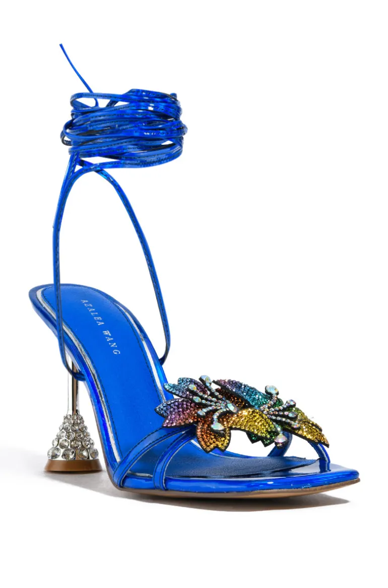 Effortless- Flower Jeweled Wrap Sandal