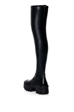 Favored- 4 Way Stretch Chunky Thigh High Boot