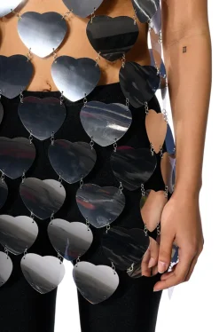 Heart-Foil Chain Dress