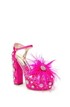 Kiki- Feather Platform Sandal
