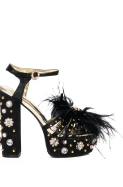 Kiki- Feather Platform Sandal