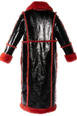 Lauder- Patent Faux Fur Coat