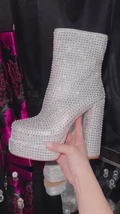 Mateo- Platform Rhinestone Bootie
