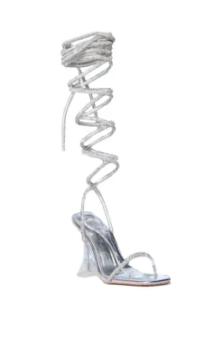 Mia- Crystal Wrap Heeled Sandal