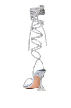 Mia- Crystal Wrap Heeled Sandal