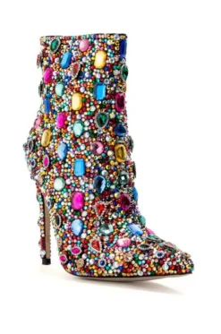Poppy- Jeweled Stiletto Bootie