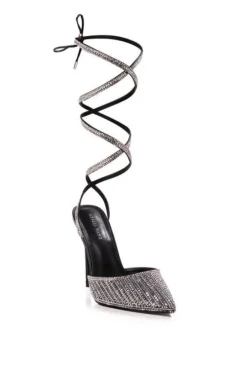 Riss- Crystal Ankle Wrap Pump