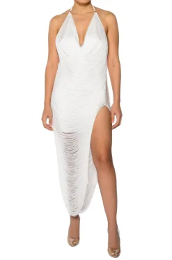 Seventeen Cowl Neck Slit Dress